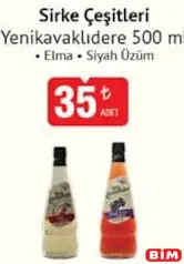 YENİ KAVAKLIDERE SİRKE ÇEŞİTLERİ 500 ML fiyat ve kampanya bilgisi